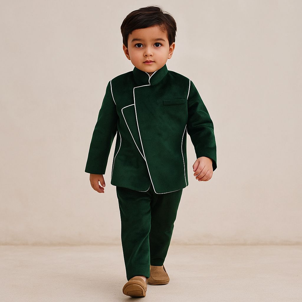Pre Order: Green Velvet Stylish Blazer
