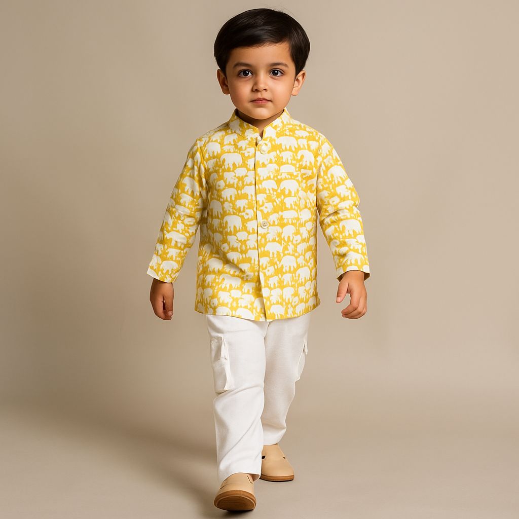 Pre Order: Front Open Shirt And Cargo Style Pant