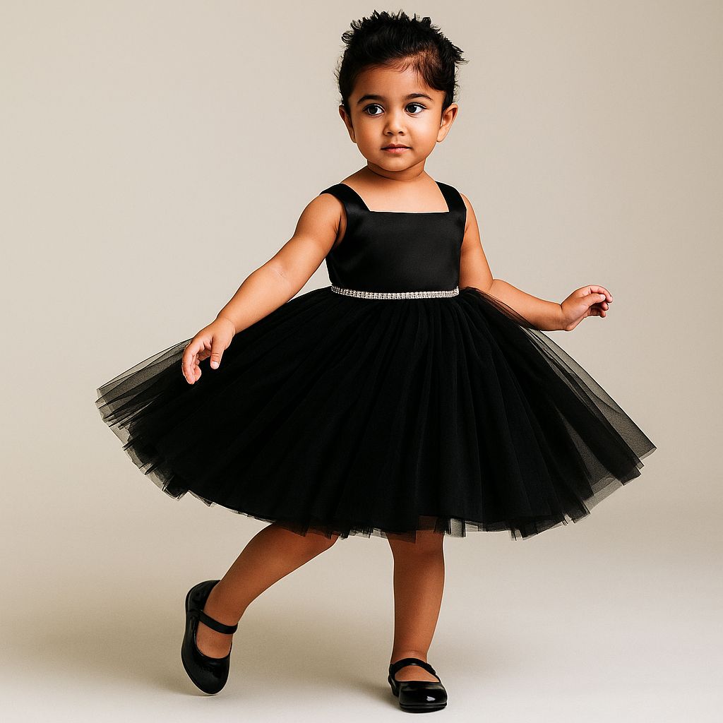 Pre Order: Fonz Black Net Dress