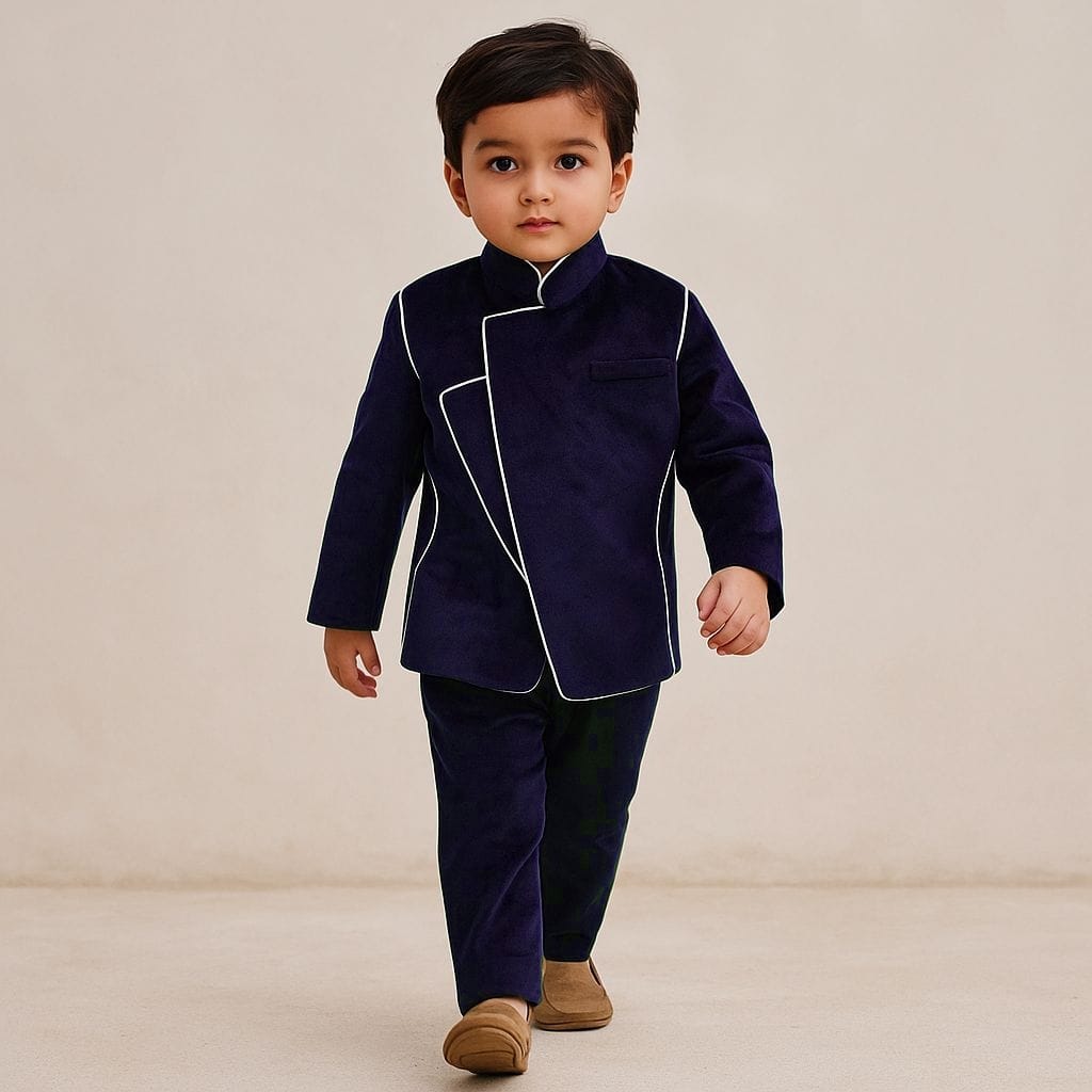 Pre Order: Royal Blue Velvet Stylish Blazer