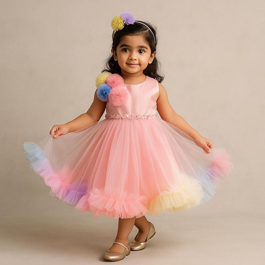 Pre Order: Jed Multicolour Net Dress