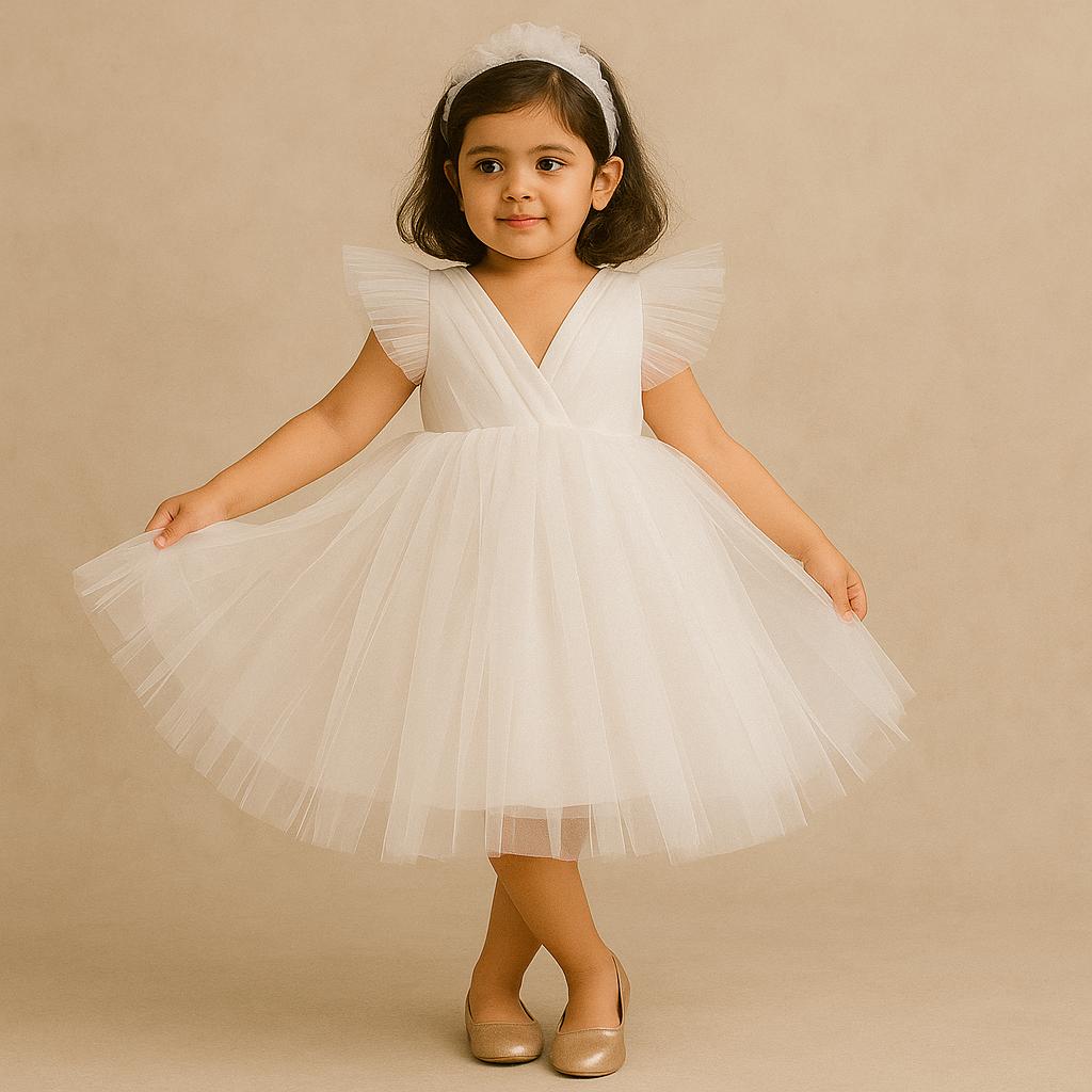 Pre Order: Ila White Net Dress