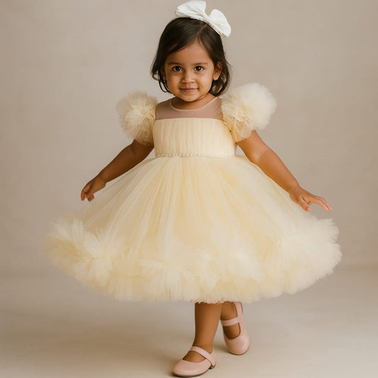 Pre Order: Mark Yellow Net Dress