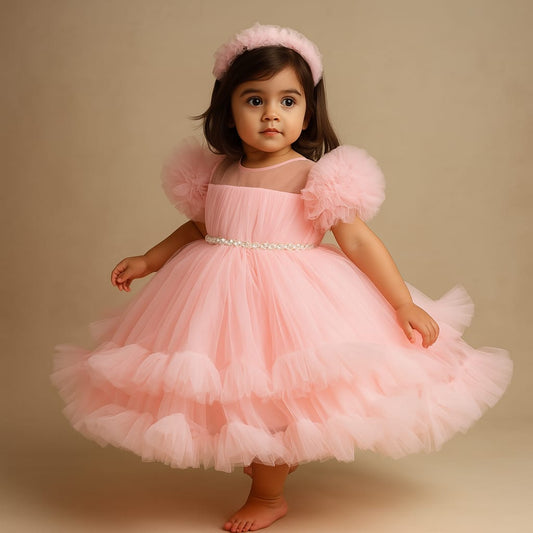 Pre Order: Mark Pink Net Dress