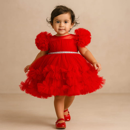 Pre Order: Mark Red Net Dress