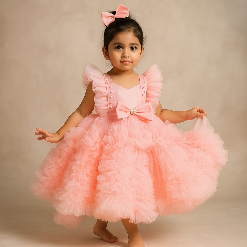 Pre Order: Niko Pink Net Dress