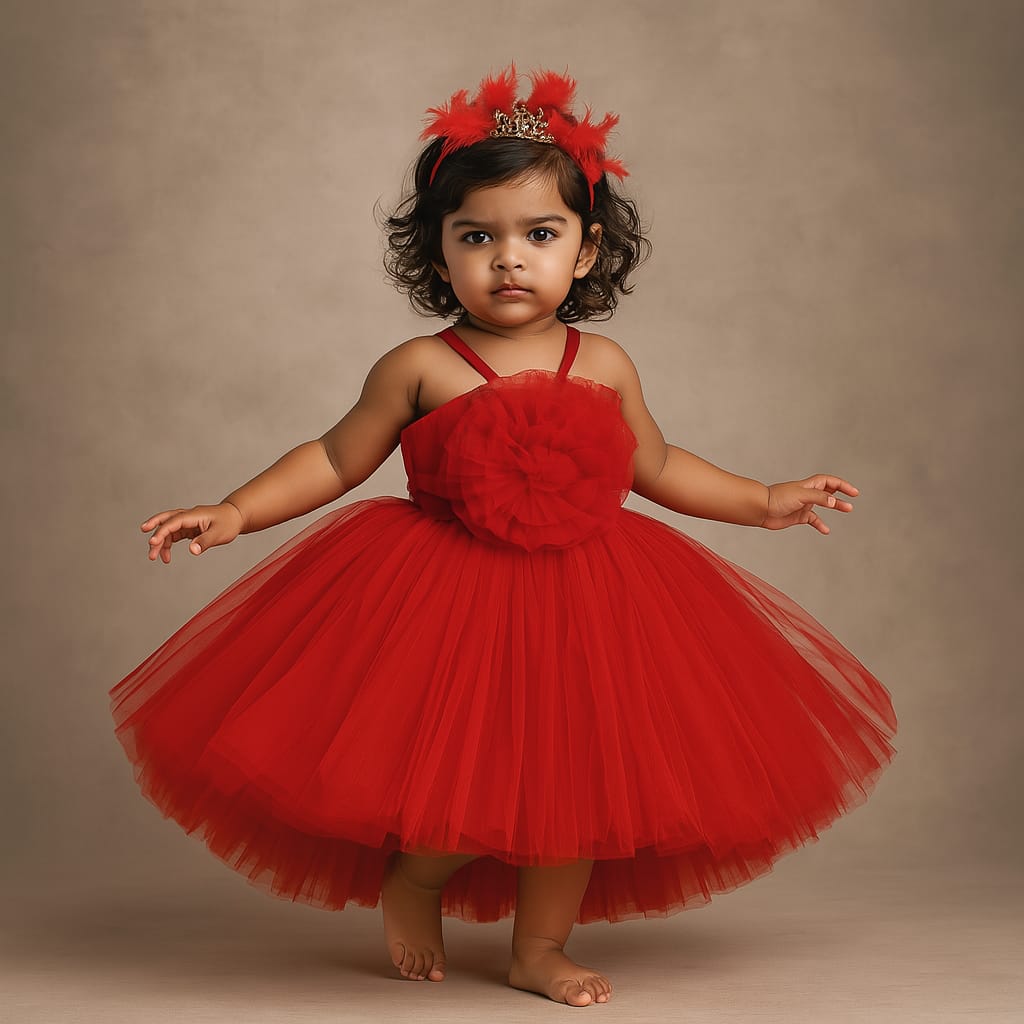 Pre Order: Iker Red Net Dress