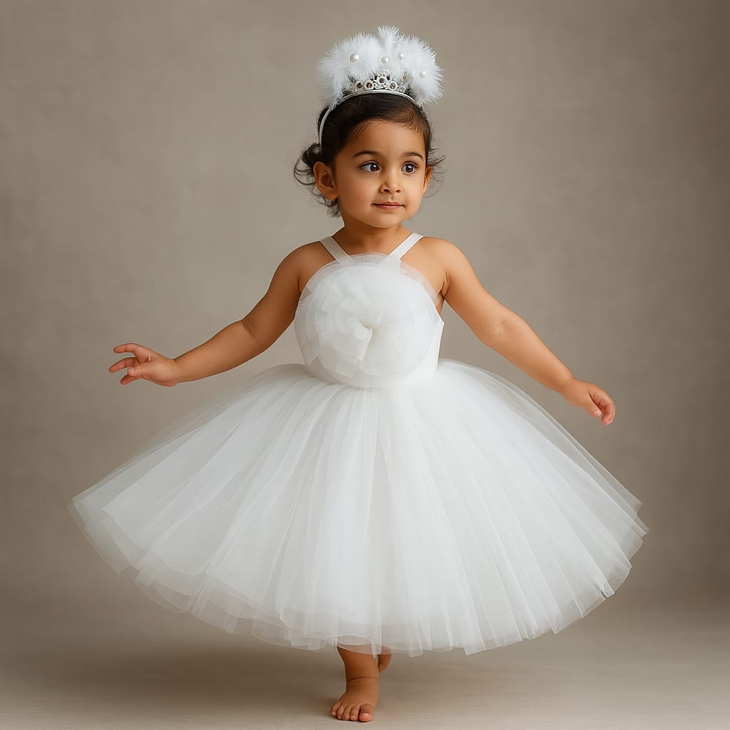 Pre Order: Iker White Net Dress