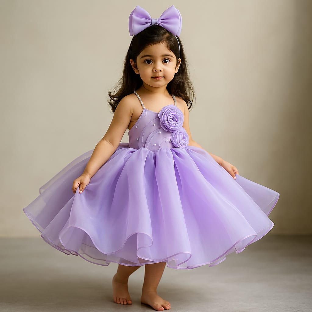 Pre Order: Mia Purple Organza Dress