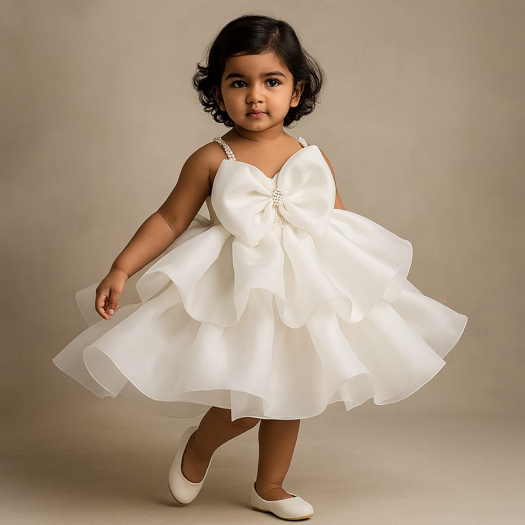 Pre Order: Emma White Organza Dress