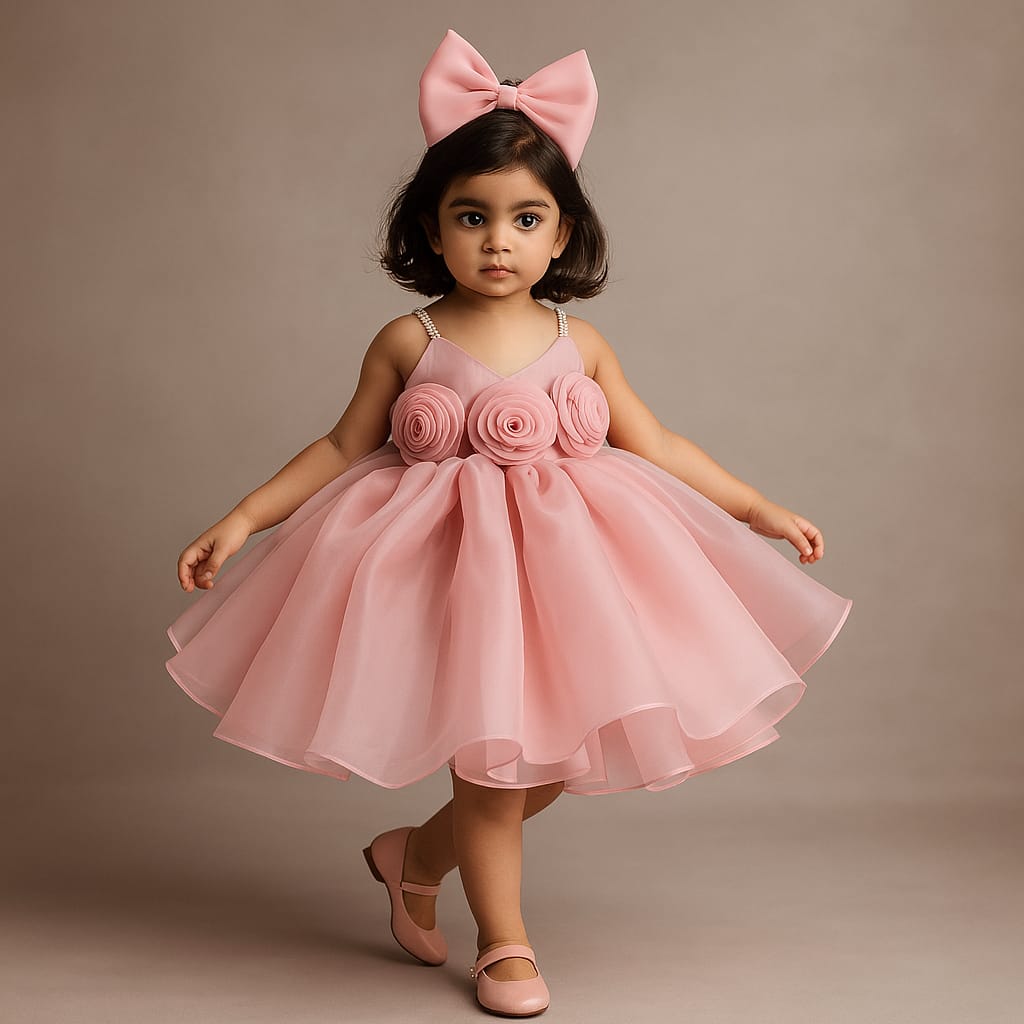 Pre Order: Ava Pink Organza Dress