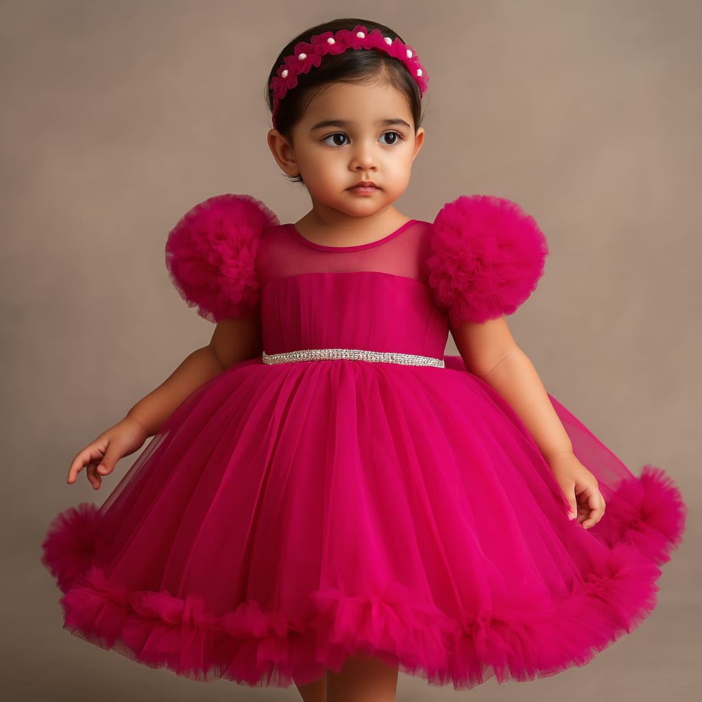 Pre Order: Alan Hot Pink Net Dress