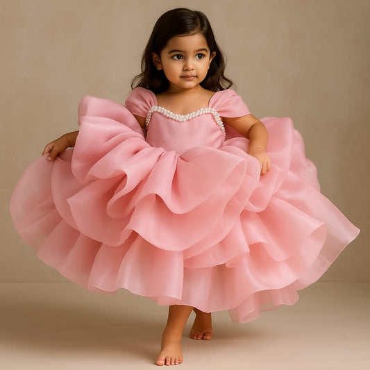 Pre Order: Anna Pink  Orgenza Dress