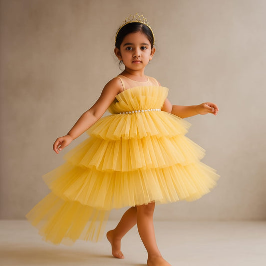 Pre Order: Finn Yellow Net Dress