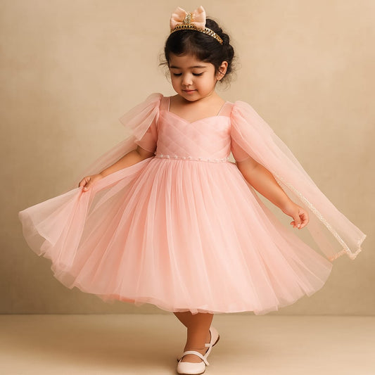 Pre Order: Zion Pink Net Dress