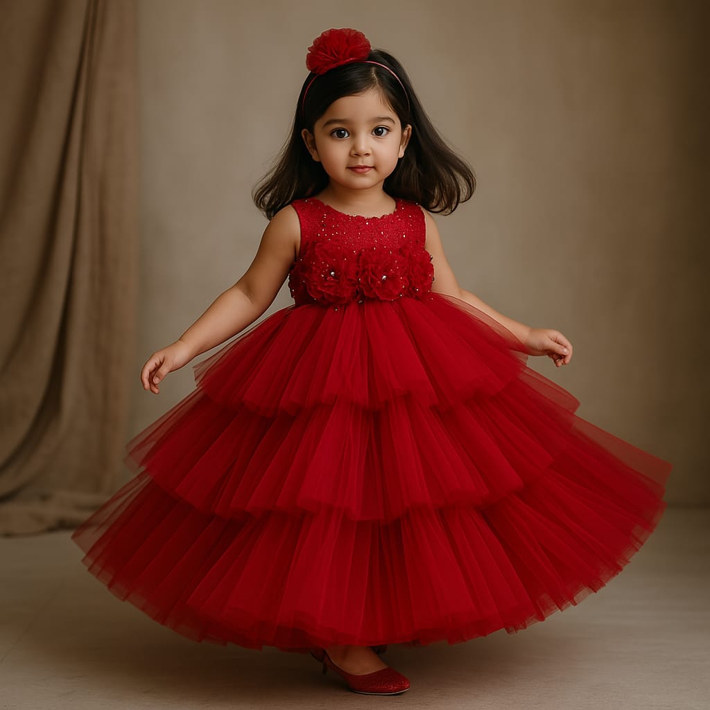 Pre Order: Noah Red Net Dress