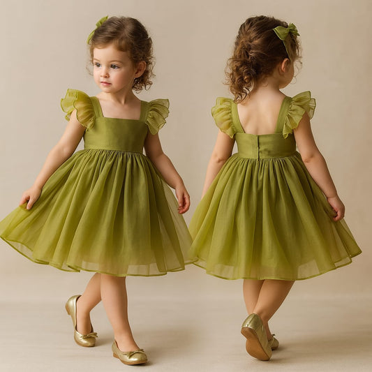 Pre Order: Ivy Green Organza Dress