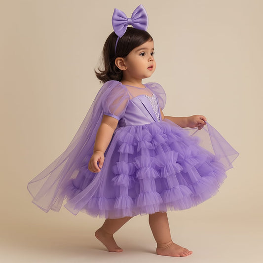 Pre Order: Ava Purple Net Dress