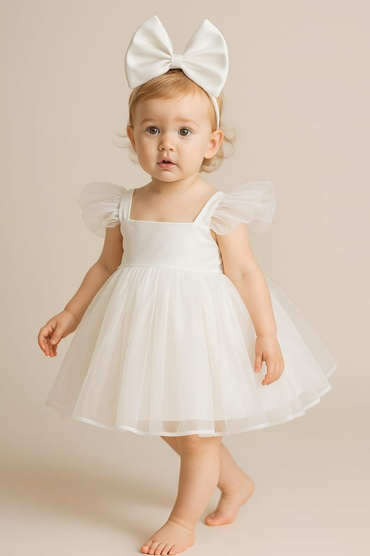 Pre Order: Ivy White Organza Dress
