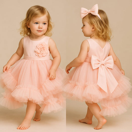 Pre Order: Levi Pink Net Dress