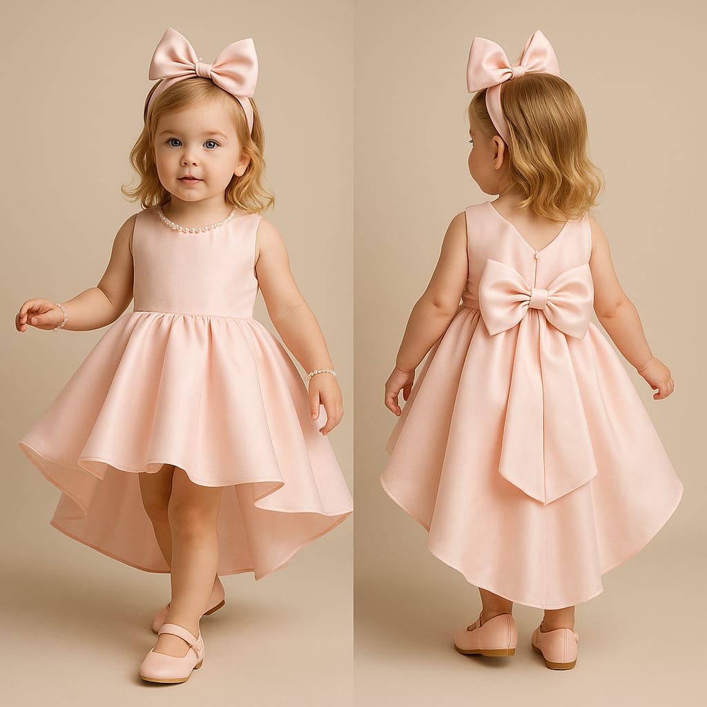 Pre Order: Emma Pink Satin Dress