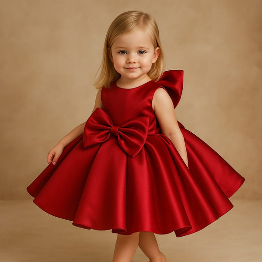 Pre Order: Rya Red Satin Dress