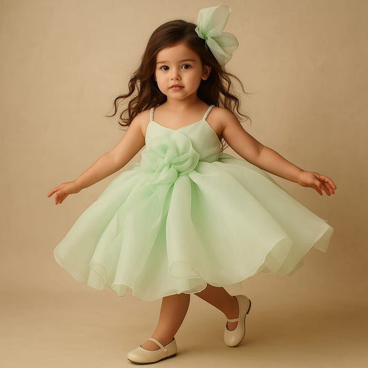 Pre Order: Alf Green Organza Dress