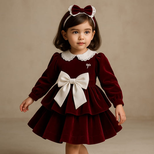 Pre Order: Anna satin bow dress.