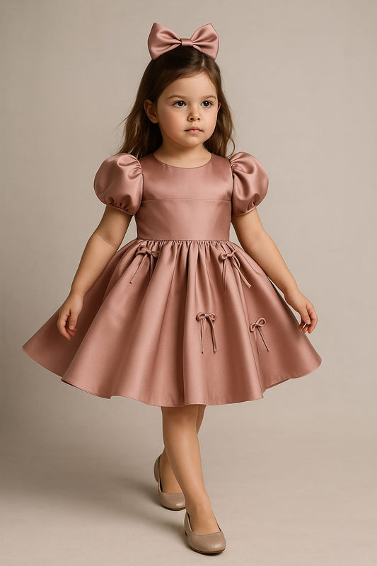 Pre Order: Era Satin Bow Dress.
