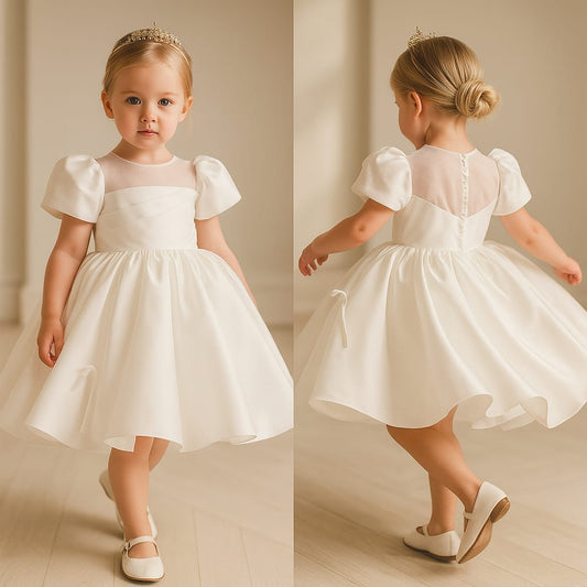 Pre Order: Era Satin Bow White Dress.