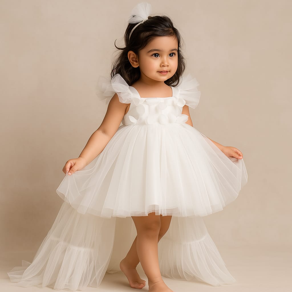 Pre Order: Hazel White Net Dress