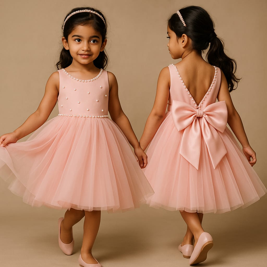 Pre Order: Elegant Pink Net Dress