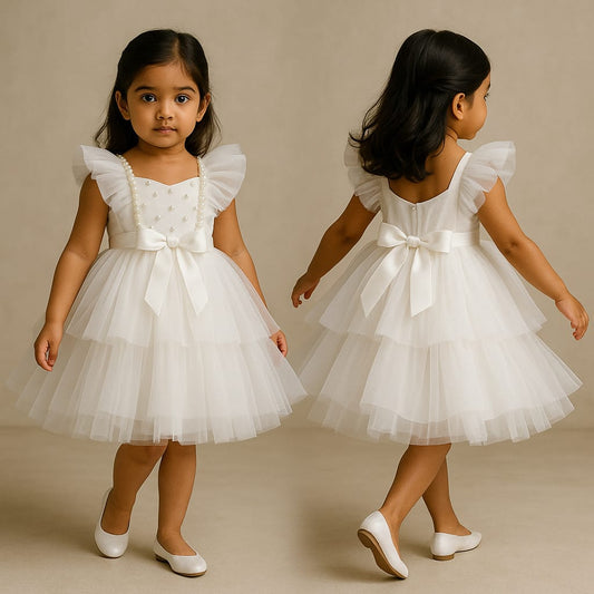 Pre Order: Stylish Frilly Net Dress