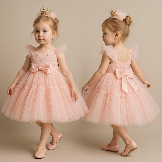 Pre Order: Pretty Baby Pink Net  Dress