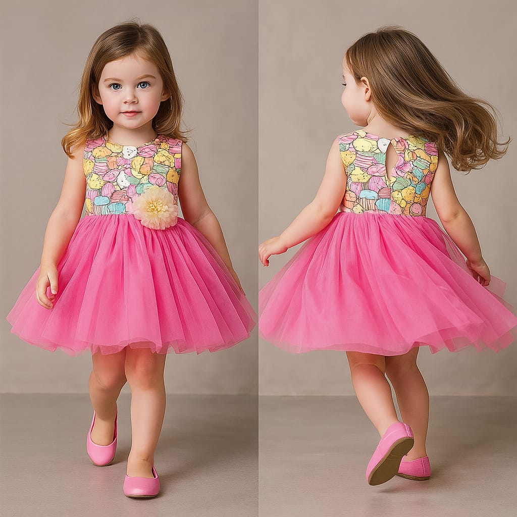 Pre Order: Lovely Dessert Printed Pink Dress