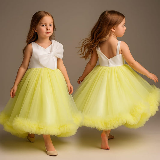 Pre Order: Bow Enhanced One Shoulder Net Dress