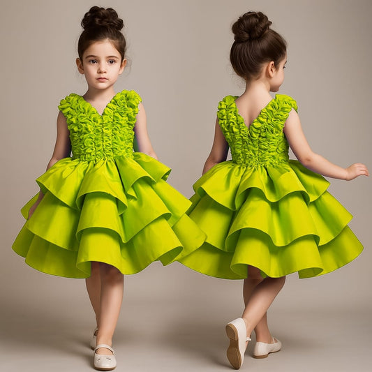 Pre Order: Neon Frills Enhanced Layered Dress