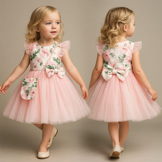 Pre Order: Exquisite Floral Printed Frilly Dress