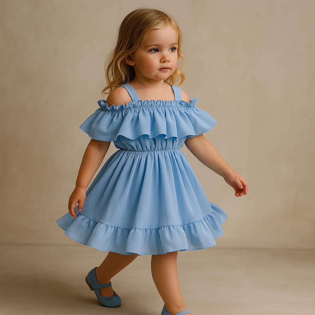 Pre Order: Divine Blue Georgette Dress