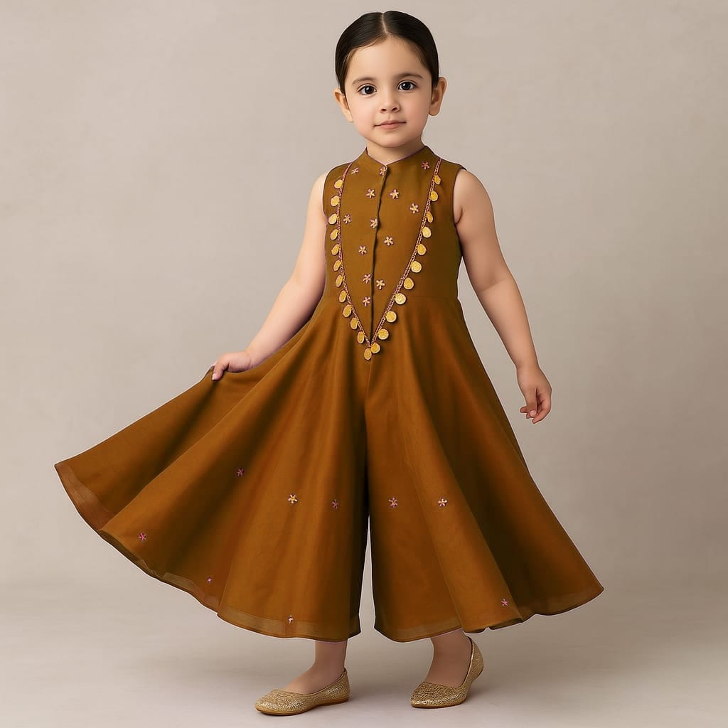 Pre Order: Ethnic Floral Sequins Work Flowy Jumpsuit
