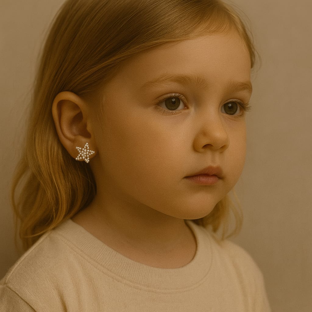 Star Pearl Clip On Earring