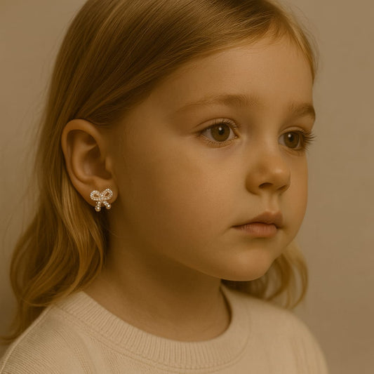 Bow Pearl Clip On Earring