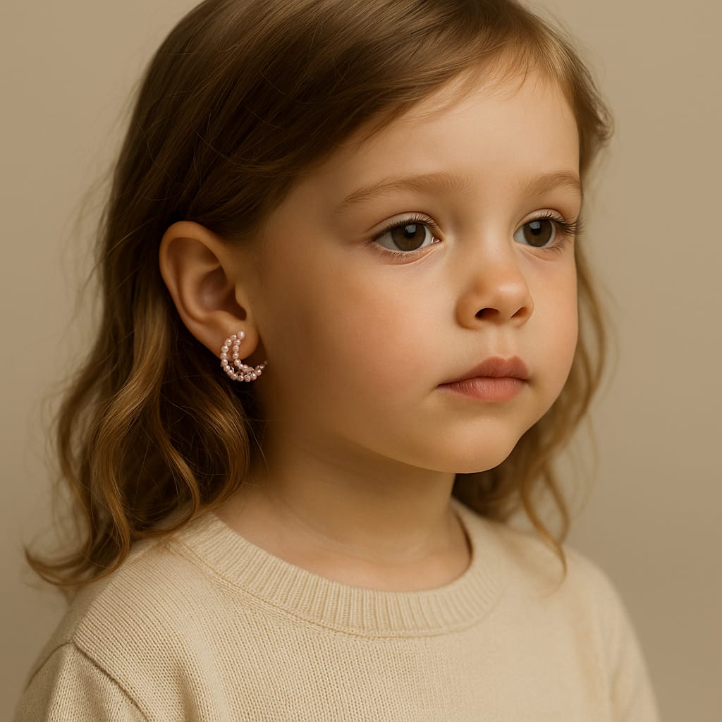 Pearl Moon Clip On Earring