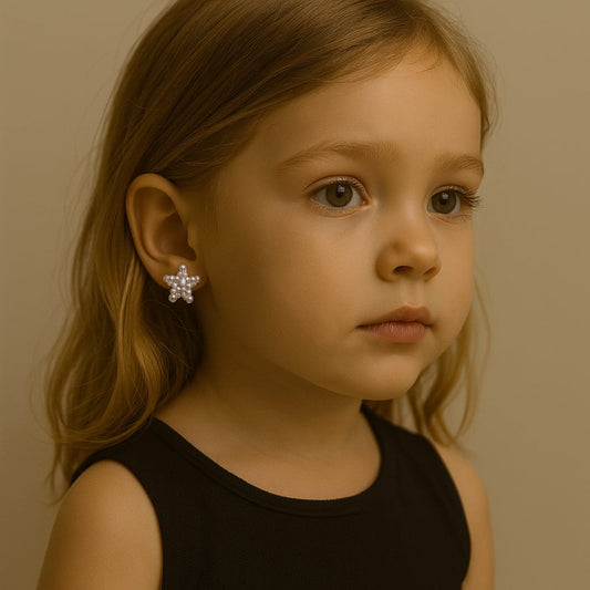Pearl Star Clip On Earring