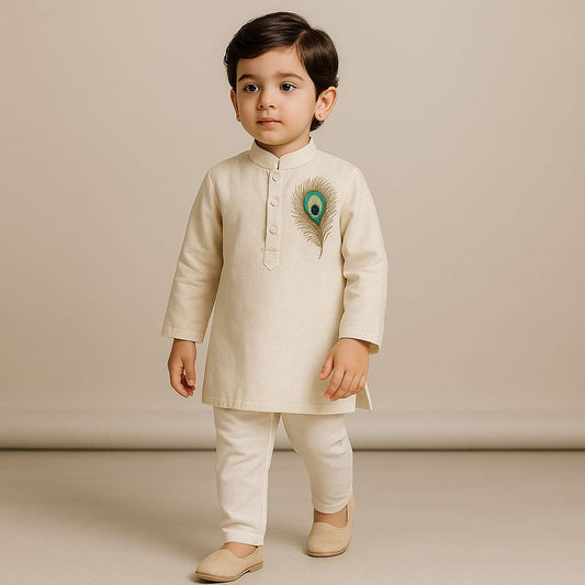 Pre Order: Mor Pankh Embroidered Kurta And Pyjama