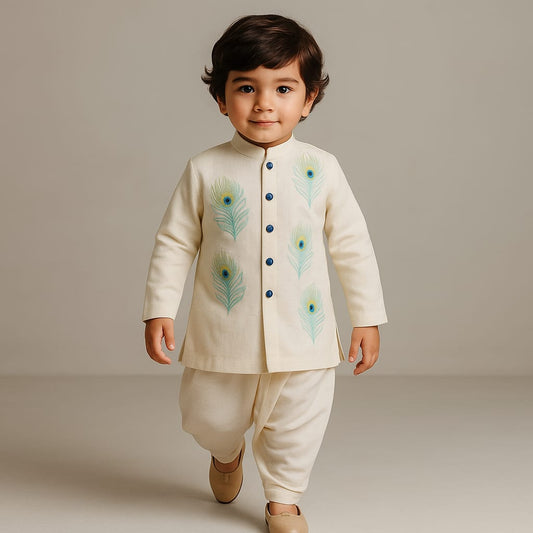 Pre Order: Mor Pankh Embroidered Dhoti Kurta