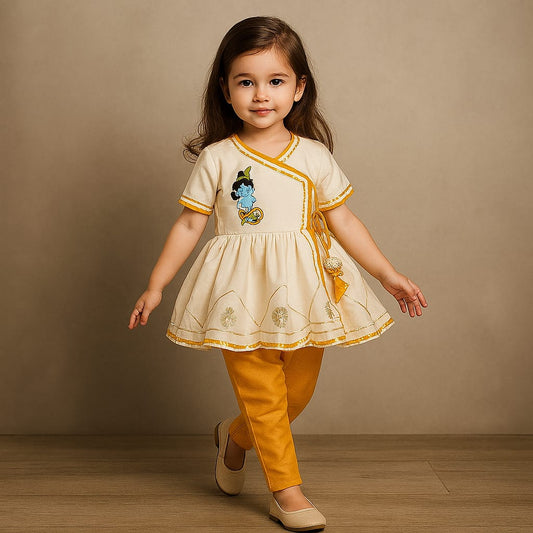 Pre Order: Krishna Hand Painted Top With Pant