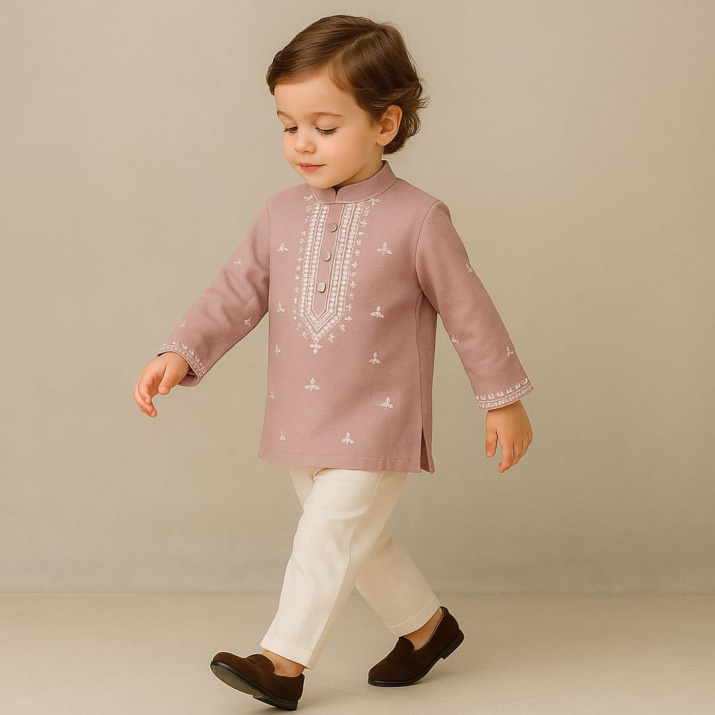 Pre Order: Embroidered Kurta With Pyjama