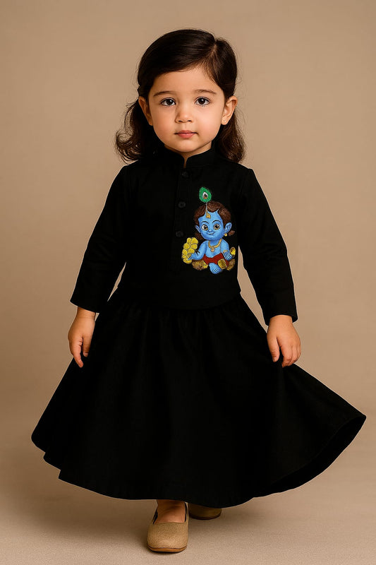 Pre Order: Black Krishna Anarkali