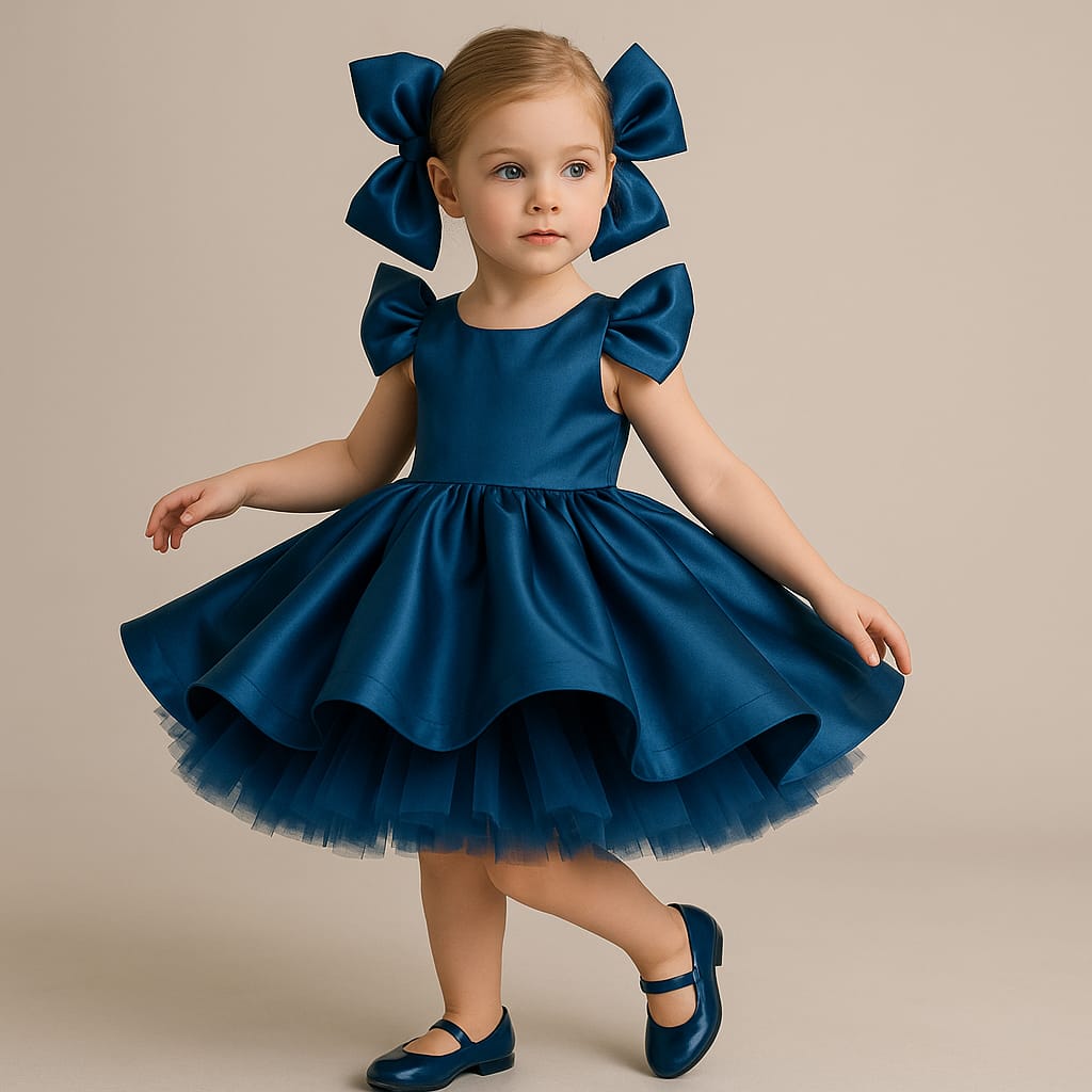 Pre Order: Bows Enhanced Gorgeous Blue Dress